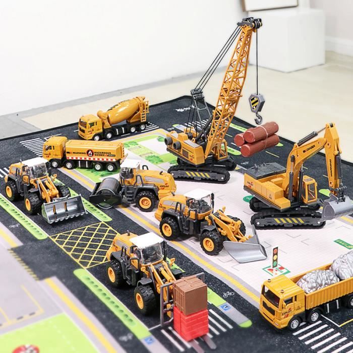 10 Mini Pelleteuses Et Panneaux Pour Décoration Gâteau - Jouet Chantier Pour Enfants 3 Ans, Matériau Sûr