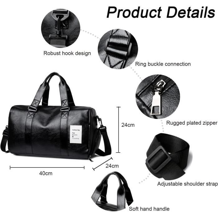 Le noir - Sac de boxe en cuir, pour le sport, la vitesse, le Fitness