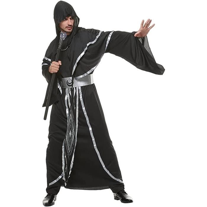 Homme Sombre Sorcier Medieval Moine Robe Mystique Parrain Sorcier A Capuche Costume Cape Cape Halloween Cosplay K928 Cdiscount Jeux Jouets