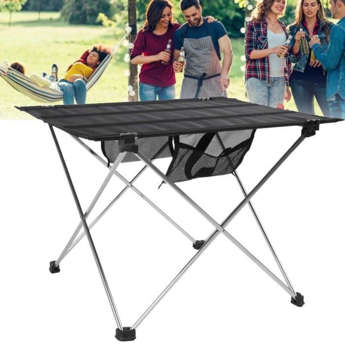 Table Pliante Aluminium TecTake Pour Camping, Jardin Ou Barbecue (blanc)