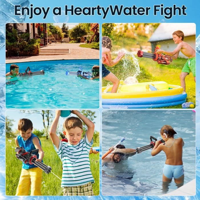 Pistolet à eau électrique pour enfants et adultes, pistolets à eau puissants avec grande capacité de 550 ml et grande portée de 10 m pour garçons Pistolet à eau électrique pour enfants et adultes, pistolets à eau puissants avec grande capacité de 550 ml et grande portée de 10 m pour garçons