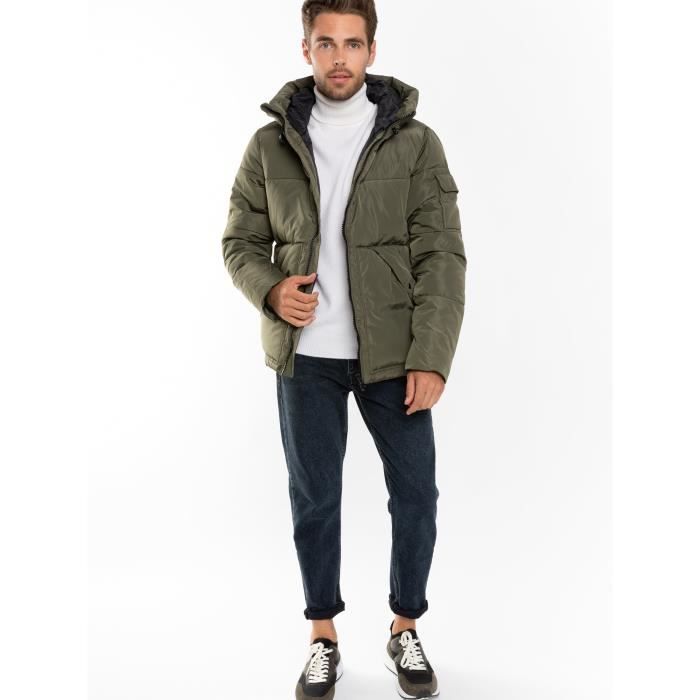 North Wood Doudoune steve homme kaki Kaki Cdiscount Pret a Porter