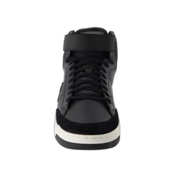 Baskets montantes Le Coq Sportif Lcs T1000 Nineties noir Homme Cuir Lacets plats Noir Cdiscount Chaussures