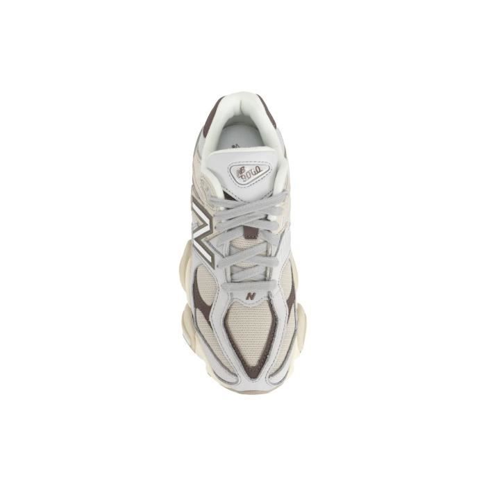 Basket Homme New Balance 9060 U9060FNA Gris Beige Vert Marron Empeigne en suede Gris Cdiscount Chaussures