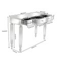 Table Console Coiffeuse de table miroir --- 3 tiroirs - 106*38*76.5cm-3