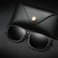 RMEGA® Lunettes de Soleil polarisées Homme Femme-Sports Eyewear réfléchissantes avec Sports de Plein air Conduite pêche - Noir - A01-3