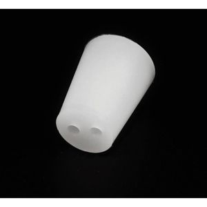 Bouchon Percé Trou 8mm Bouchon Caoutchouc Avec Trou Barboteur Plastique - Dimensions 48/44 Mm, Hauteur 40 Mm - Pour Bonbonne Fermentation Vin, Bière