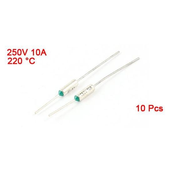 250V 10A 113/°C Celsius temp/érature coupure circuit fusible thermique 10 pc
