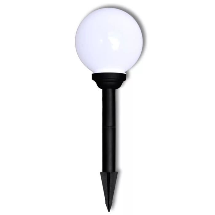 Lampe solaire extérieure - VIDAXL - Boule 20 cm - LED - Blanc -  Contemporain - Écologique - Cdiscount Maison