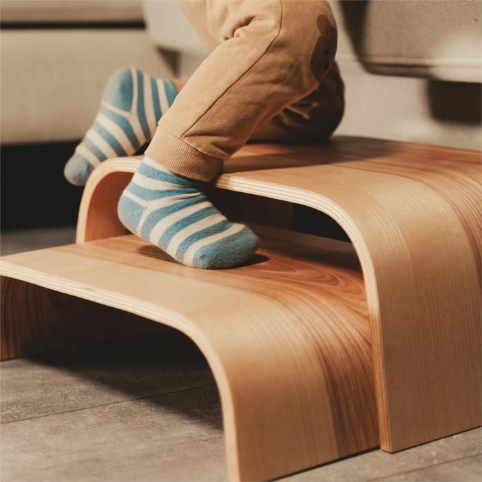 Marchepied En Bois Pin - Dimensions 60x30x11 Cm - Capacité De Charge élevée - Pour Intérieur/extérieur - Naturel - 4