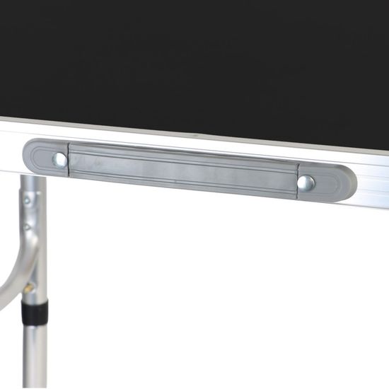 Relaxdays Table De Camping Pliante Réglable En Hauteur 70x75x55 Cm - Blanc/Argenté