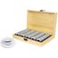 Coin Collection Box pour Pi/èces Comm/émoratives Porte-Monnaie Case pour Rangement Pi/èces De Monnaie Funihut 100 Pi/èces Capsules De Monnaie Bo/îte De Rangement en Bois