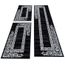 Tapis Tapis Design Moderne Salon Salon Versace Motif Baroque Noir Gris Blanc Noir 2 X 80x300 Cm 1 X 120x170 Cm