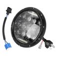 Qiilu Phares LED Ronds 7' 300W 1 Pièces 7in 30000lm 6500k 300W LED Phare de Voiture Phare de Voiture pour Jeep-0