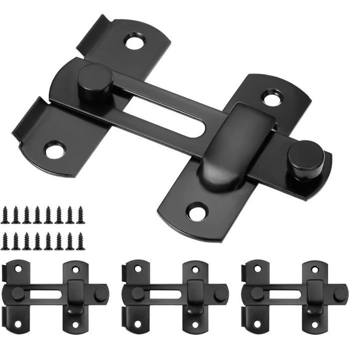 Lot De 10 Loquets De Porte De Grange, 10 X 7 Cm, En Acier Inoxydable