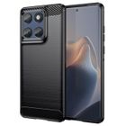 HTDMOBILES Coque pour Motorola Edge 60 / 60 Fusion 5G - housse etui silicone gel carbone + verre trempe - NOIR