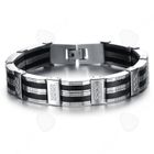 LE COIN COQUIN Bracelet - LCC® - Acier au titane et silicone - Noir - Pour hommes - Bijoux de mode