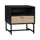 HOMCOM - Table de chevet - Panneaux de particules - 45x39x48cm - Noir