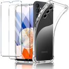 Coque Pour Samsung Galaxy A14 4G/5G + 2x [Verre de Protection] Bumper Souple Silicone TPU Transparent Antichoc - New&Teck