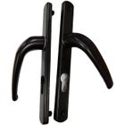 PRODIF-SOMEC Ensemble plaque étroite Falcon 25 mm Clé i Noir 9005 PRODIF - carré 7x115 mm vis 5x80 mm - PLFALCONNOIR