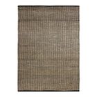 THE DECO FACTORY Tapis salon en jute tissé coton noir naturel 160x230