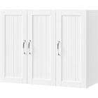 Yaheetech Armoire de Toilette Meuble WC Suspendu Bois Armoire Murale Rangement Salle de Bain Étagères Réglables 75×60×31cm Blanc