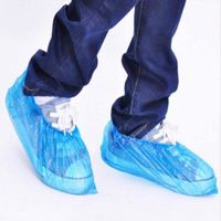 Lot de 100 Couvre-Chaussures en Plastique jetables et élastiques Bleu[~531]