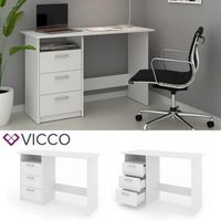VICCO bureau MEIKO blanc table de travail bureau table étagère PC table tiroirs