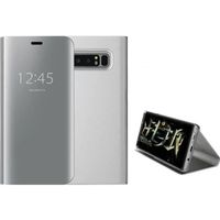 Juce® Coque pour Samsung Galaxy Note 8 Smart Etui Housse Clear View Etui à Rabat Cover Flip Case Miroir Antichoc - Argent