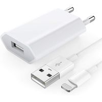 Chargeur pour iPhoneChargeur USB with Câble Chargeur Adaptateur USB Universel Mural Chargeur pour iPhone 7 8 Plus 11 12 Mini Pro M