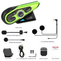Accessoires auto intérieurs,WAYXIN-oreillette Bluetooth 5.0 pour moto,appareil de communication pour casque,In- Green Single Pack
