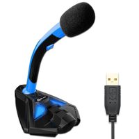 Microphone à Pied USB KLIM Voice pour Ordinateur - Micro de Bureau Professionnel - Microphone de Gamer PC PS4