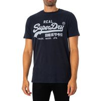 T-Shirt De Logo Vintage - Superdry - Homme - Bleu