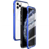 Coque iPhone 11 Pro, Case 360 Degrés Adsorption Magnétique Avant et arrière Verre trempé Transparent Pour iPhone 11 Pro - Bleu