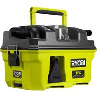 Aspirateur d’atelier RYOBI RV1811-0 18V - 1500l/min - collecteur 11 L - filtre HEPA H12 - Adaptateur, suceur plat et buse entonnoir