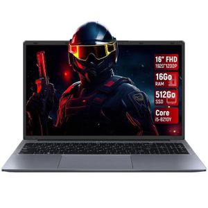 ORDINATEUR PORTABLE PC portable 16"-Intel Core i5-8210Y(Jusqu'à 3,6 GH