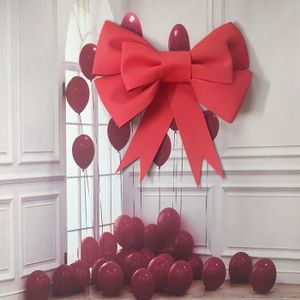 Nœud géant rouge PVC 100 cm - Décoration de Noël - Décor Thermoformé