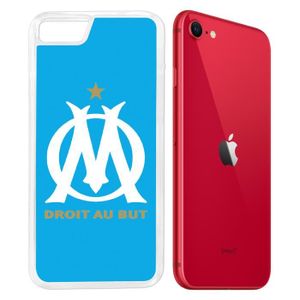 COQUE - BUMPER Coque iPhone SE 2020 - Logo Om Marseille Bleu. Acc
