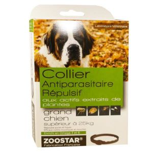 ANTIPARASITAIRE Zoostar Collier Antiparasitaire Répulsif Grand Chi