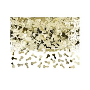 CONFETTIS Confettis de table zizi dorés métallisés 30 g