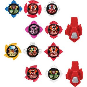 Power Rangers Ninja Steel Power Rangers Mega Morph hélicoptère avec 5 pouces Bleu Gamme