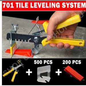 BRICOLAGE - ÉTABLI Outils de système de mise à niveau de carreaux de plastique pour mur de plancher 500 x clips + 200 x coins + 1 x pince