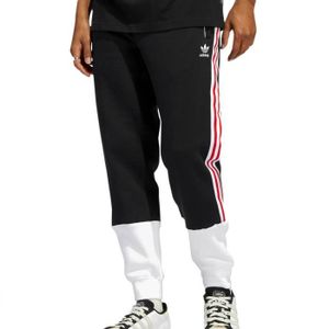 PANTALON DE SPORT Jogging Homme Adidas Fleece Tp - Noir - Taille et chevilles élastiquées - Bandes adidas le long des jambes