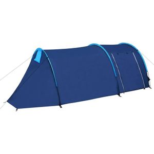 TENTE DE CAMPING vidaXL Tente de camping 4 personnes bleu marine et bleu clair 90515