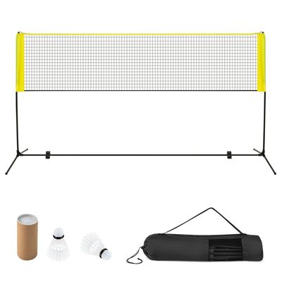 SPORTNOW Filet De Badminton Portable – Hauteur Ajustable 107-155 Cm, Cadre Métallique, Sac Inclus – Aussi Pour Volley, Pickleball, Tennis