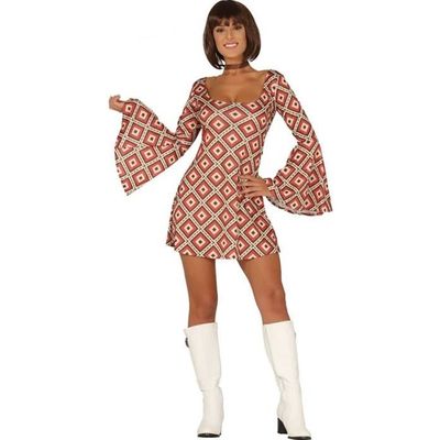 Déguisement robe année 70 femme - Disco - Orange - Polyester - NO NAME -  Cdiscount Jeux - Jouets