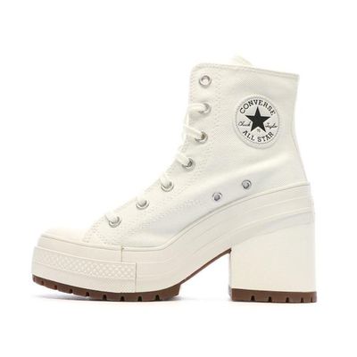 Bottes pour Femme Converse Chuck 70 De Luxe Heel Beige Cuir Lacets