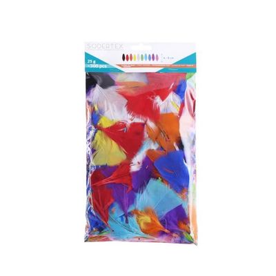 300 Plumes De Dinde Pastel - 25g, 12-18 Cm - 6 Couleurs - Pour Loisirs Créatifs, Scrapbooking, Décoration