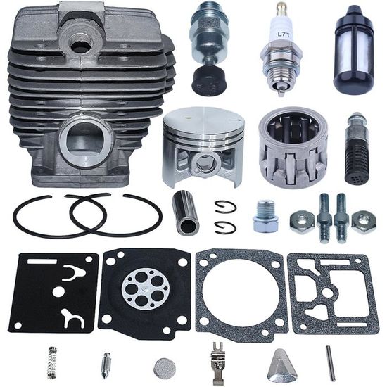 Kit Catena E Barra Per Motosega | 35 Cm 3/8P 1,3 Mm 50 Maglie | 2 Catene Semi-Scalpello + Spada | Compatibile Stihl 009-015 - 2