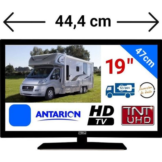 19  HD TV 12V/240V Camping-Car Caravane Bateau Camion Van Tnt HD